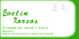 evelin korsos business card